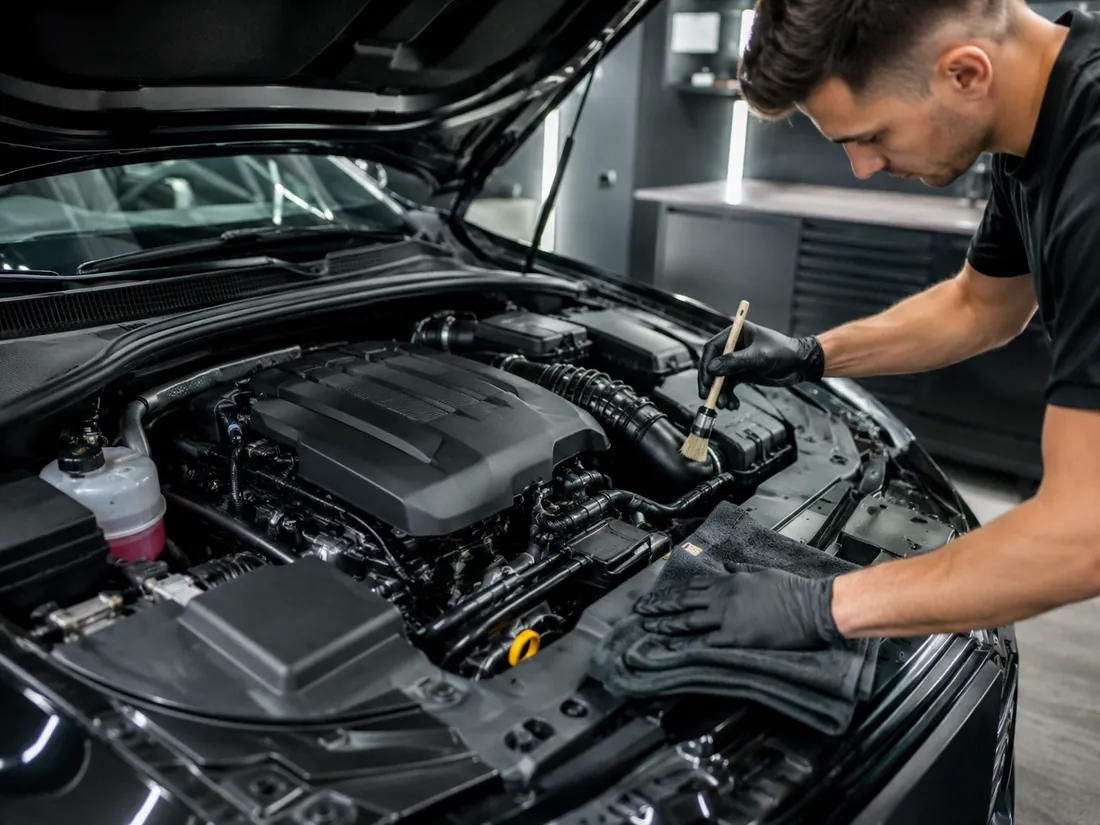 Profesyonel motor bölmesi detaylı temizlik hizmeti